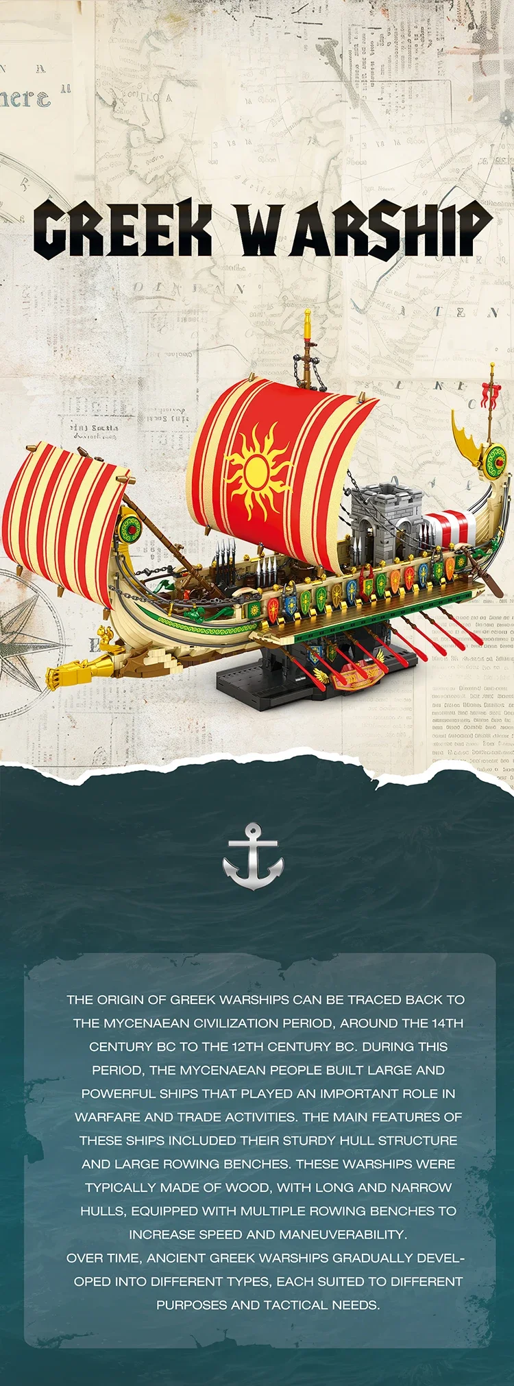 2982PCS Greek Trireme Building Blocks War Battle Ship Model Bricks Desktop Decoration Educational DIY Toy For Kids Holiday Gifts 2982PCS Greek Trireme Building Blocks War Battle Ship Model Bricks Desktop Decoration Educational DIY Toy For Kids Holiday Gifts