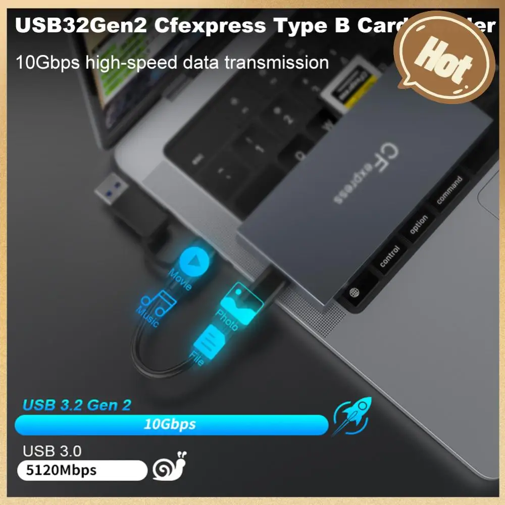 

6 in 1 CFexpress Type B/CF/XD/MS/SD/TF CF Express B Card Reader with Cable Multi Memory Card Reader for Windows XP MAC OS
