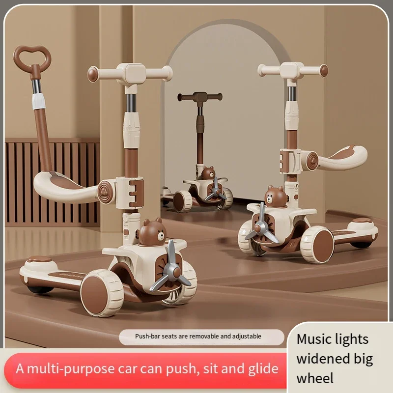 Children's Scooter Baby Walker Multi-functional 3-in-1 Music Light Scooter Folded Can Sit Pushed Pedal Slide Kids' Pedal Scooter
Children's Scooter Baby Walker Multi-functional 3-in-1 Music Light Scooter Folded Can Sit Pushed Pedal Slide Kids' Pedal Scooter