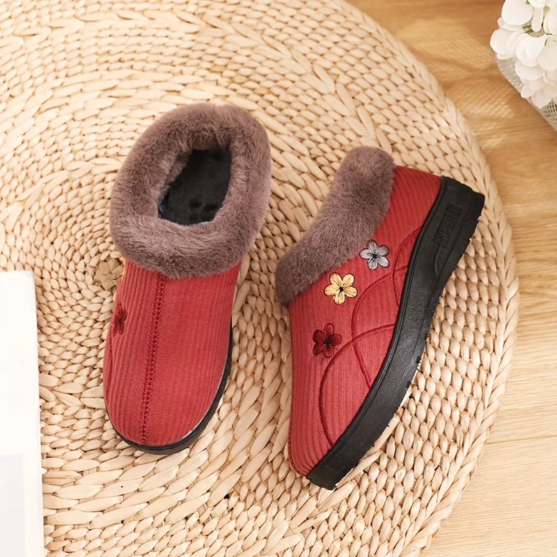 Women's Floral Embroidered Snow Boots Casual Slip On Plush Lined Shoes Comfortable Winter Shoes
Women's Floral Embroidered Snow Boots Casual Slip On Plush Lined Shoes Comfortable Winter Shoes