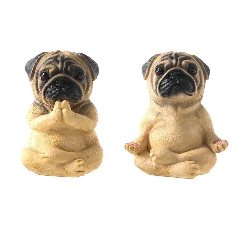 2 Piece Pug Statue Home Decor,Yoga Sitting Pug Puppy Figurine, Resin Mini Puppy Statue
2 Piece Pug Statue Home Decor,Yoga Sitting Pug Puppy Figurine, Resin Mini Puppy Statue
