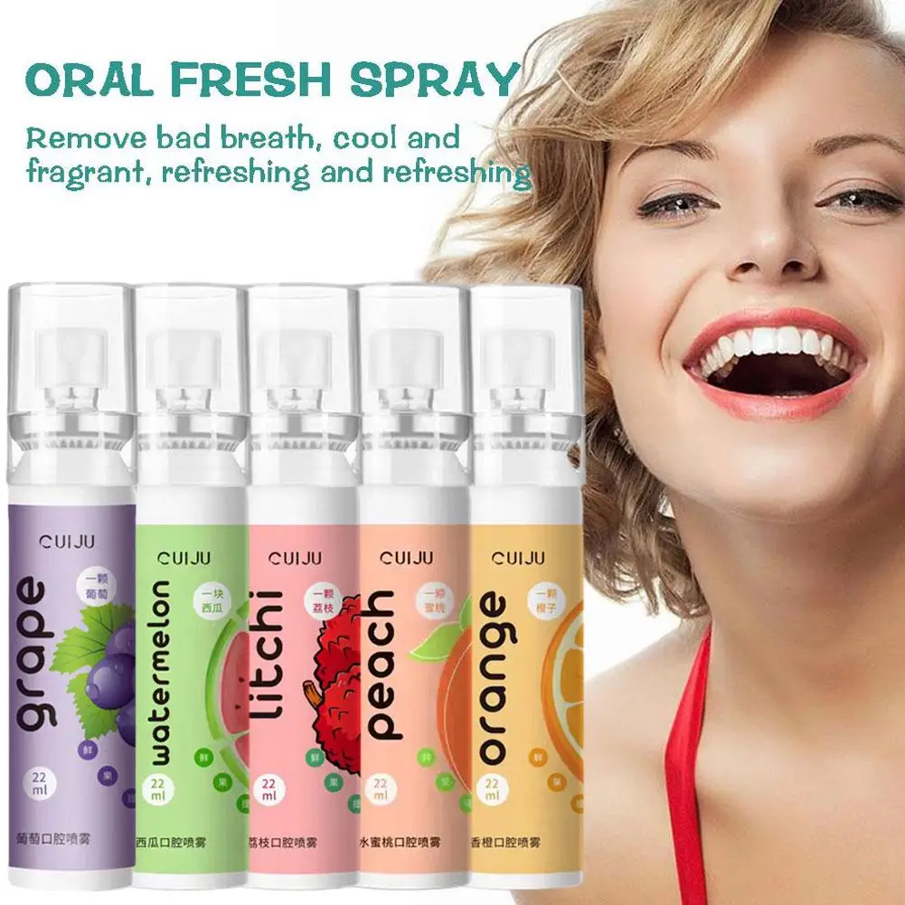 

20ML Breath Freshener Spray Lemon Grape Mint Flavor Artifact Female Male Portable Breath Kissing Mouth Spray Cleaning Spray