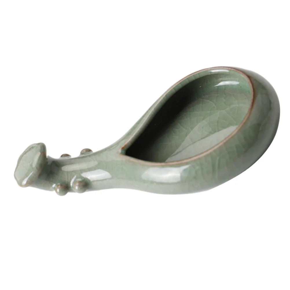 

Pen Rest Lute Shape Calligraphy Ink Dish Shaped Tray Painting Water Cup Ceramic Plate Brush Holder Design