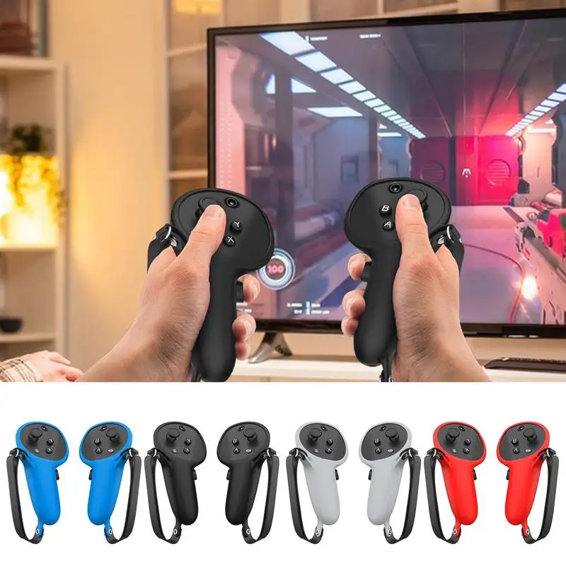VR Headset Accessories Controller Grips For MetaQuest Touch Pro Silicone Cover Controller Case Adjustable Hand Knuckle Straps
VR Headset Accessories Controller Grips For MetaQuest Touch Pro Silicone Cover Controller Case Adjustable Hand Knuckle Straps