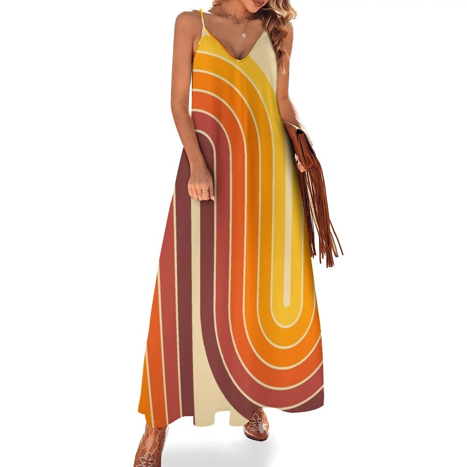 Retro Geometric Double Arch Design 522 Sleeveless Dress prom clothes Women's evening dress
Retro Geometric Double Arch Design 522 Sleeveless Dress prom clothes Women's evening dress