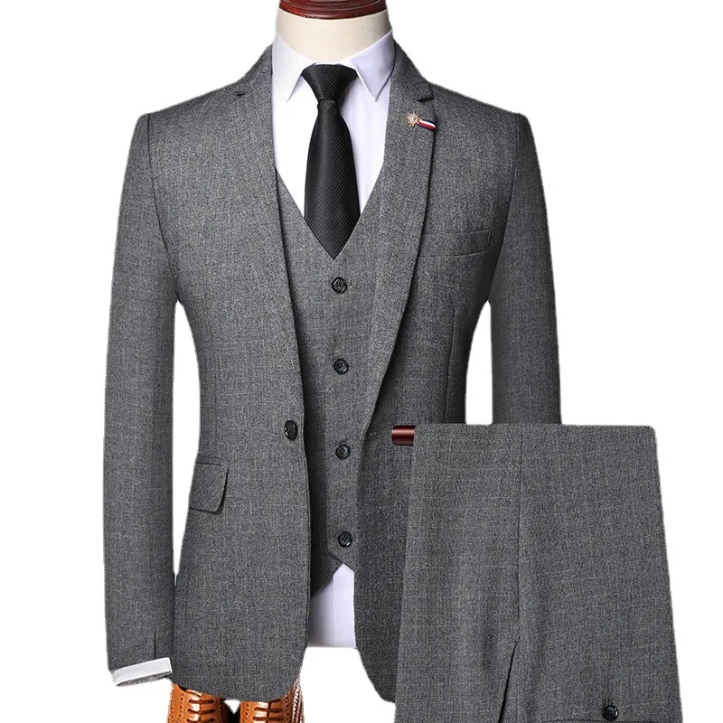 (Jackets+Vest+Pants) Brand Fashion Wedding Dress Man Slim Business Blazers/Male Pure Cotton Three-Piece Suit/Groom Tuxedo S-6XL
(Jackets+Vest+Pants) Brand Fashion Wedding Dress Man Slim Business Blazers/Male Pure Cotton Three-Piece Suit/Groom Tuxedo S-6XL