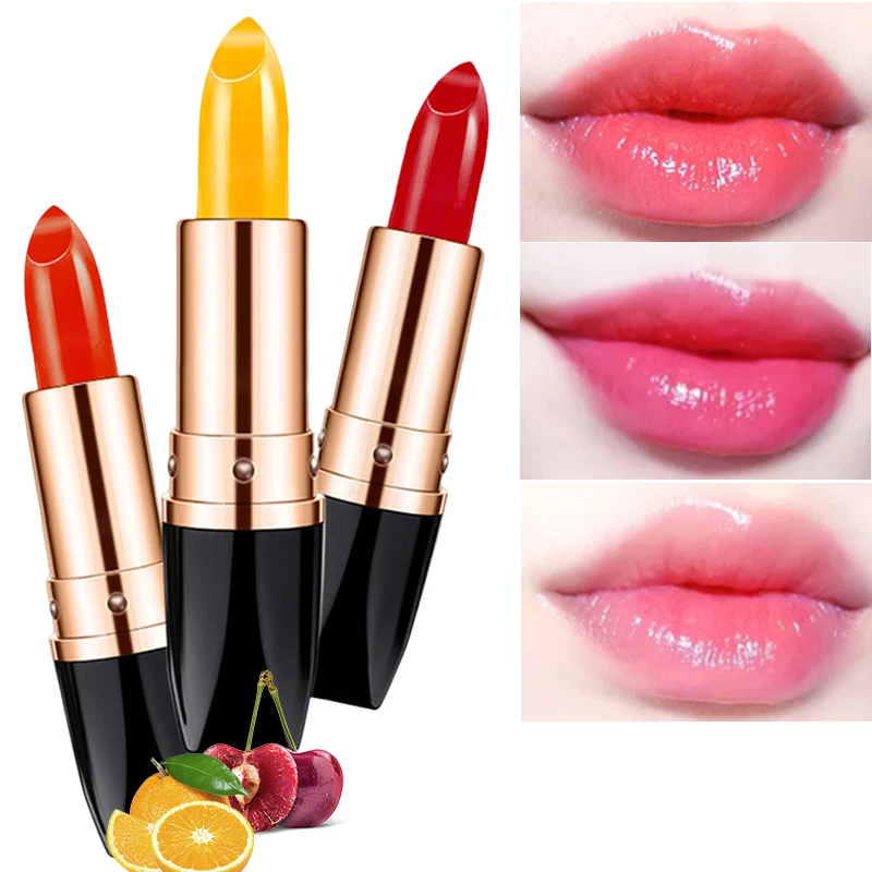 

Moisturizer Lip Balm Temperature Color Changing Jelly Lipstick Waterproof Long Lasting Exfoliating Anti Aging Lips Care Cosmetic