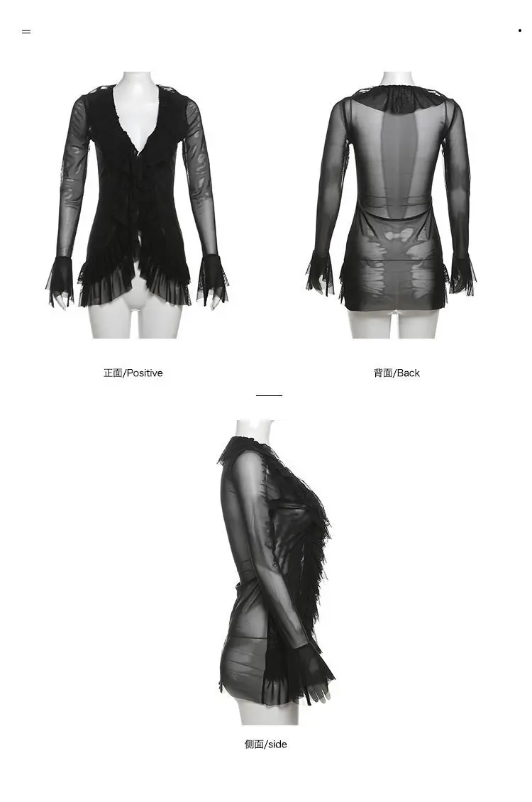 Korean Blouse Women's Clothing V-neck Long Sleeve Tunic Shirts Camisas De Mujer Heavy Ruffles Spring Summer Gauze Blouses Tops Korean Blouse Women's Clothing V-neck Long Sleeve Tunic Shirts Camisas De Mujer Heavy Ruffles Spring Summer Gauze Blouses Tops