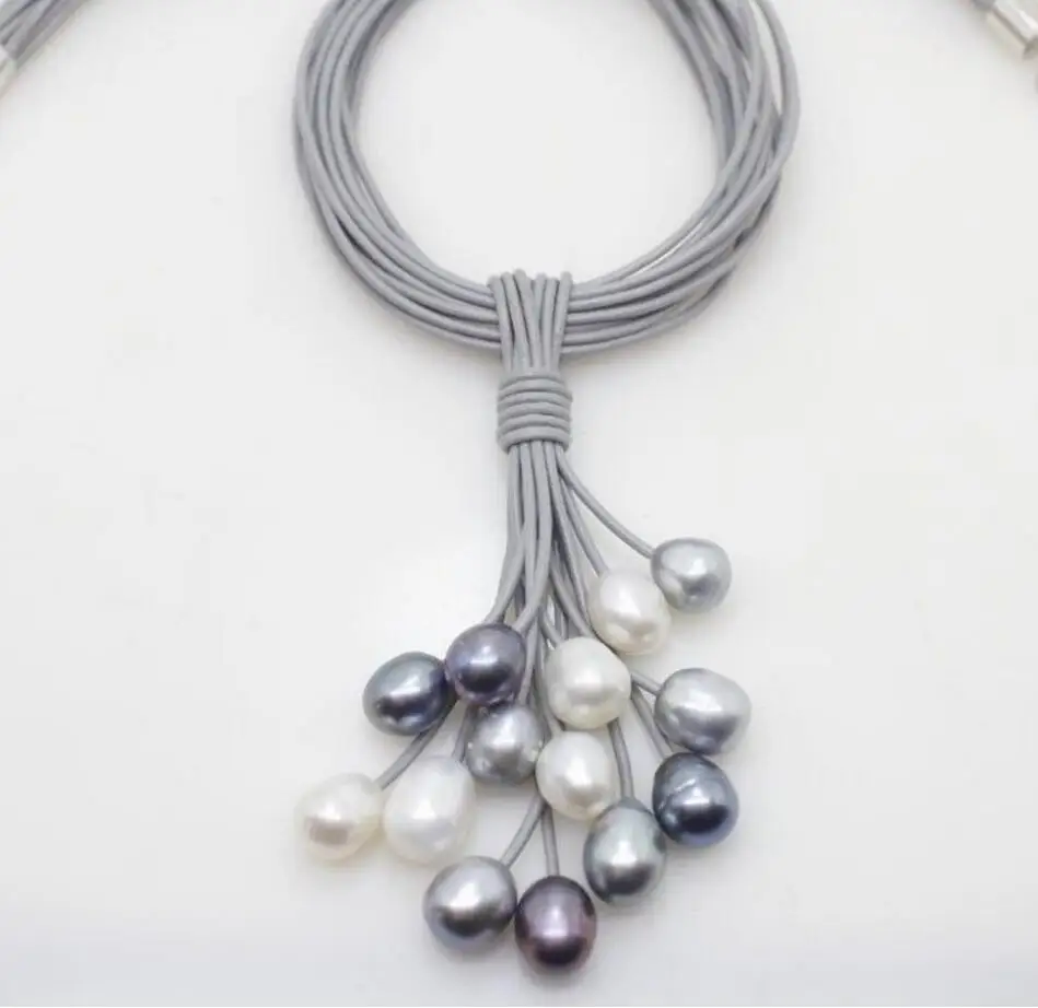 12mm Real White Black Gray Freshwater Pearl Necklace Leather Cord Magnet Clasp Dongguan girl jewerly Store
12mm Real White Black Gray Freshwater Pearl Necklace Leather Cord Magnet Clasp Dongguan girl jewerly Store