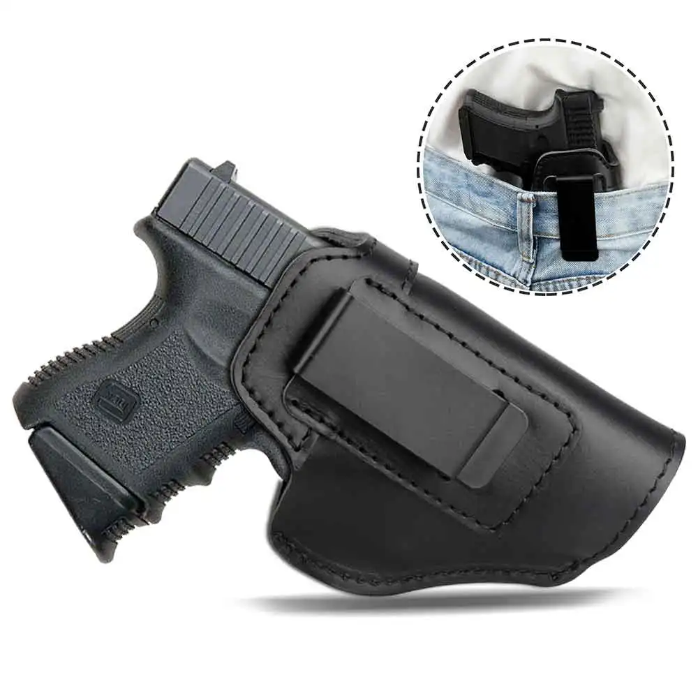 

Левая и правая тактическая кожаная кобура для скрытого ношения страйкбольного оружия IWB кобуры для Glock 17 19 43X/ Sig P365 9 мм для охоты