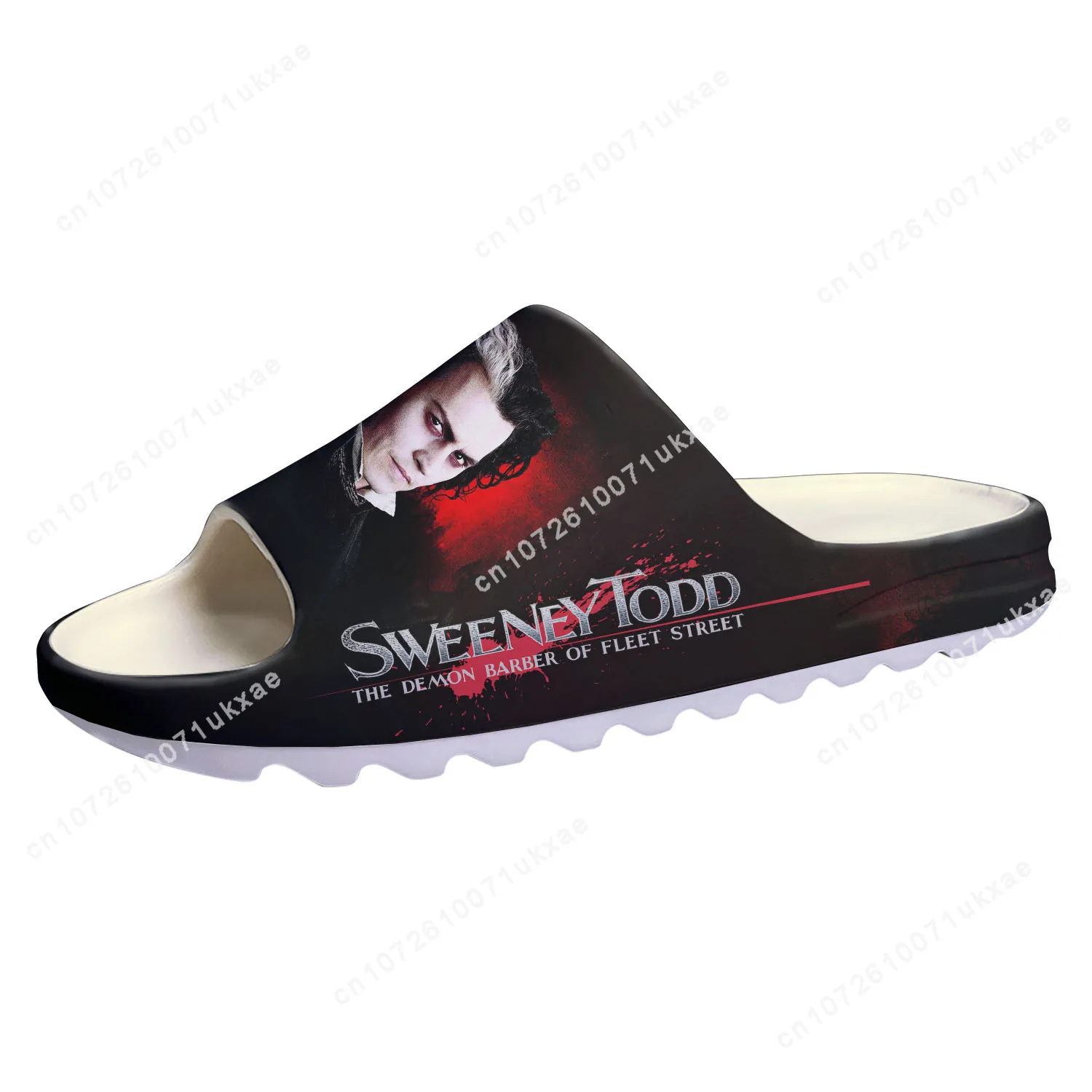 

Sweeney Todd Demon Barber Fleet Street Soft Sole Sllipers Home Clogs Step On Water Shoes Mens Womens Step in Custom Sandals