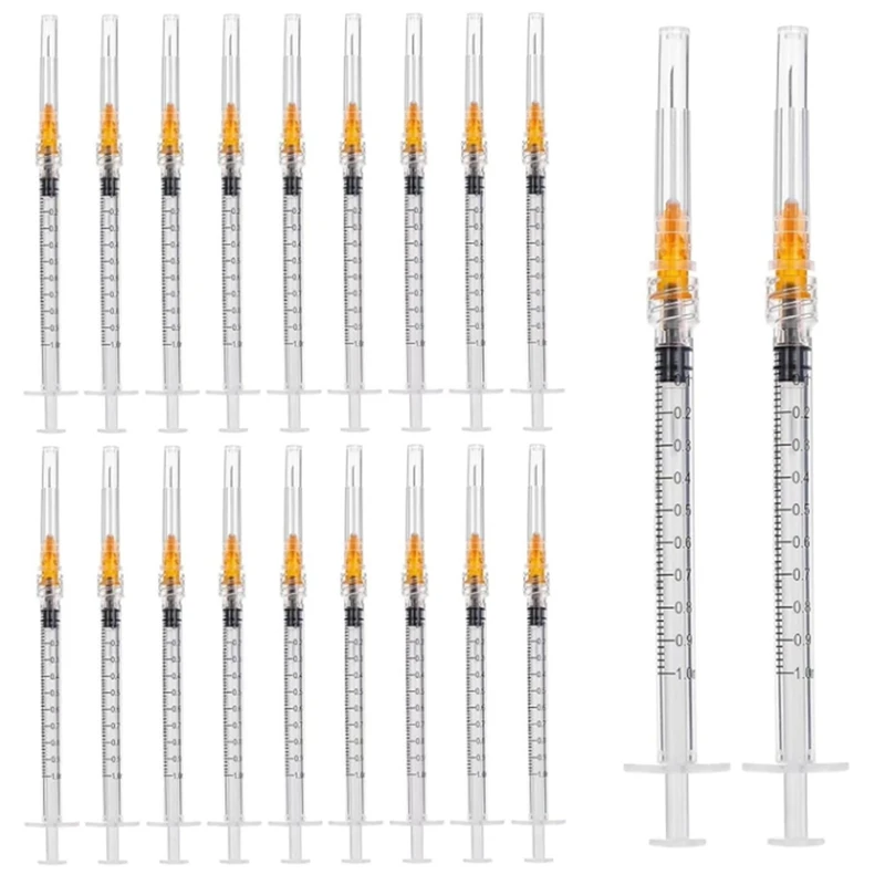 50 Piece 1Ml Syringe With Needle-25G 1 Inch Needle As Shown Plastic Luer Lock Design, Individually Sealed Packaging
50 Piece 1Ml Syringe With Needle-25G 1 Inch Needle As Shown Plastic Luer Lock Design, Individually Sealed Packaging