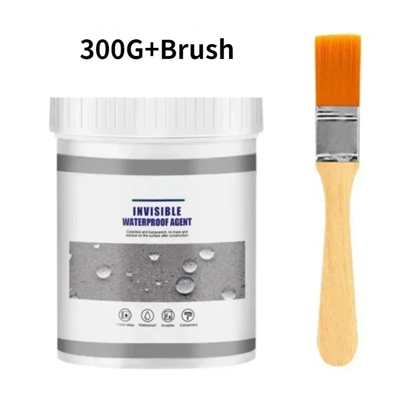

30/100/300g Waterproof Coating Sealant Agent Transparent Invisible Paste Glue With Brush Adhesive Repair Home Roof Bathroom