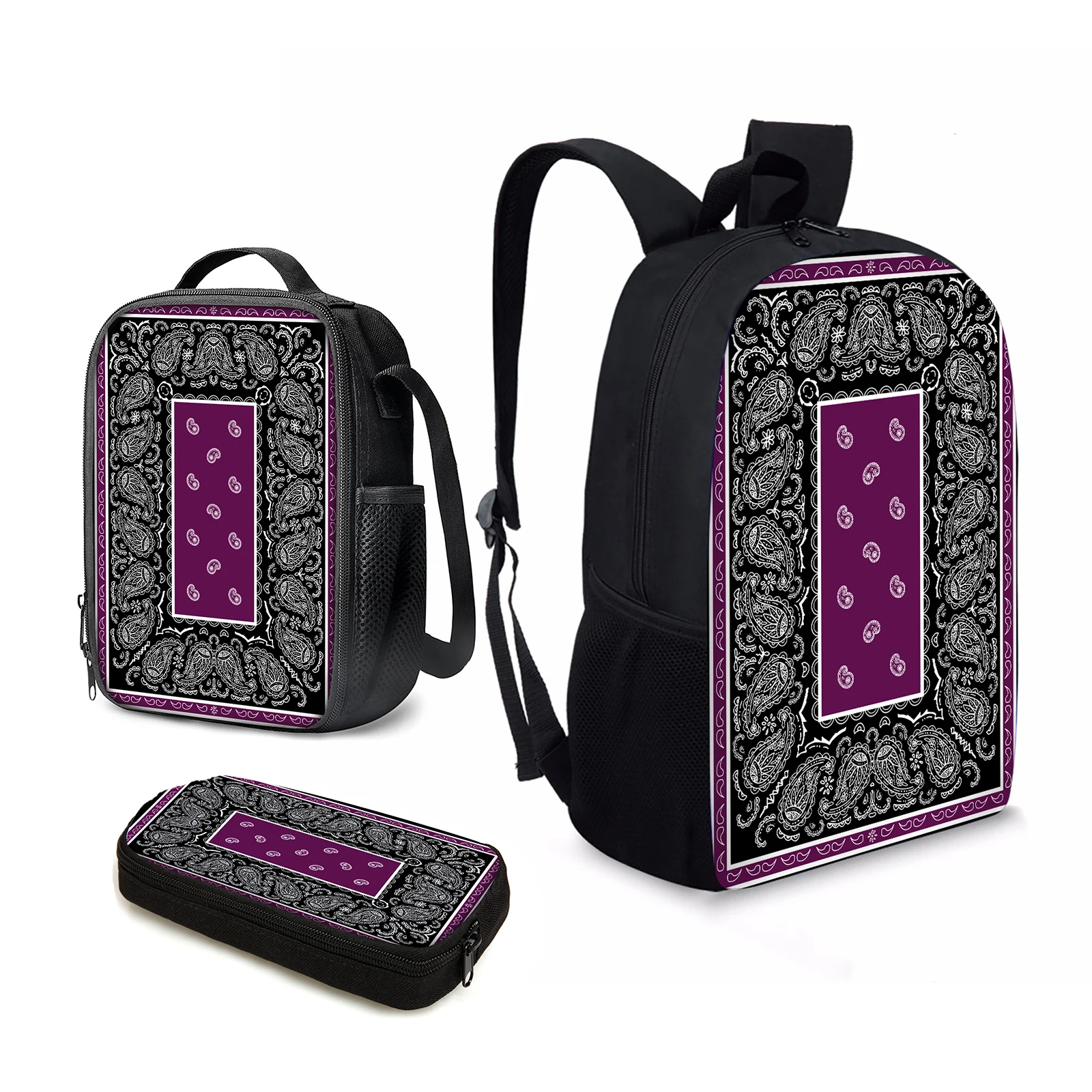YIKELUO Fashionable Paisley Cashew Flower Design Fashion Brand Backpack Floral Printing Student Insulation Lunch Bag Pencil Case
YIKELUO Fashionable Paisley Cashew Flower Design Fashion Brand Backpack Floral Printing Student Insulation Lunch Bag Pencil Case