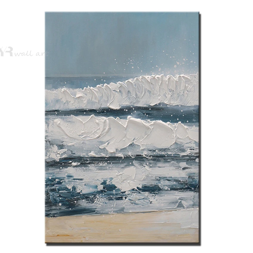 Natural scenery waves rolling hand painted canvas oil painting home decoration f living room dining room bedroom art mural
Natural scenery waves rolling hand painted canvas oil painting home decoration f living room dining room bedroom art mural