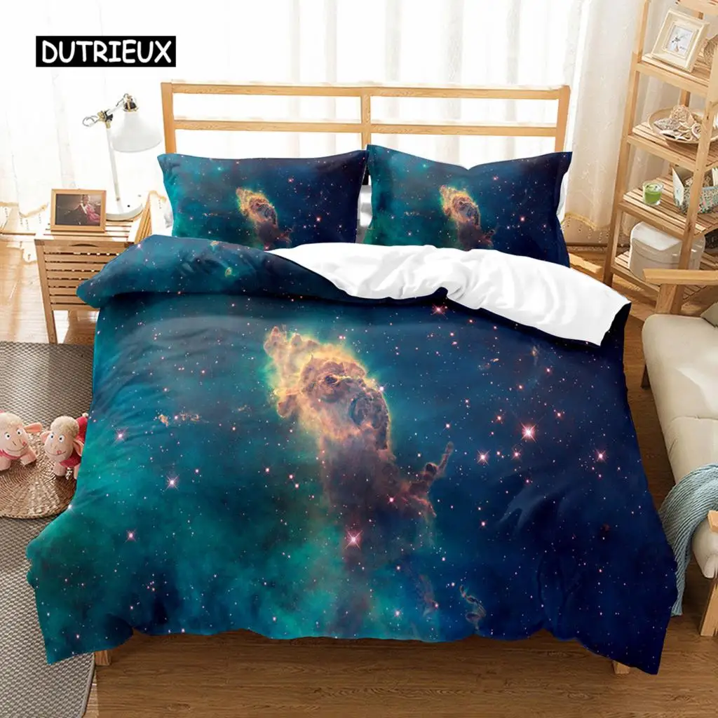 Hubble Image King Queen Duvet Cover Vast Starry Sky Bedding Set Bright Universe Landscape Quilt Cover Polyester Comforter Cover
Hubble Image King Queen Duvet Cover Vast Starry Sky Bedding Set Bright Universe Landscape Quilt Cover Polyester Comforter Cover