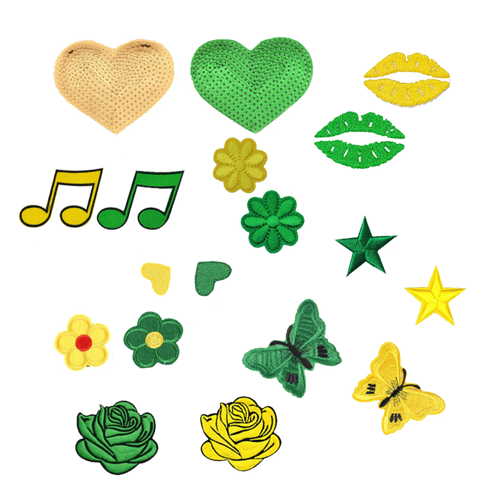 

Зеленые и желтые нашивки Carnival Эмблема для одежды, вышивка утюгом, аппликация, нашивка, значок