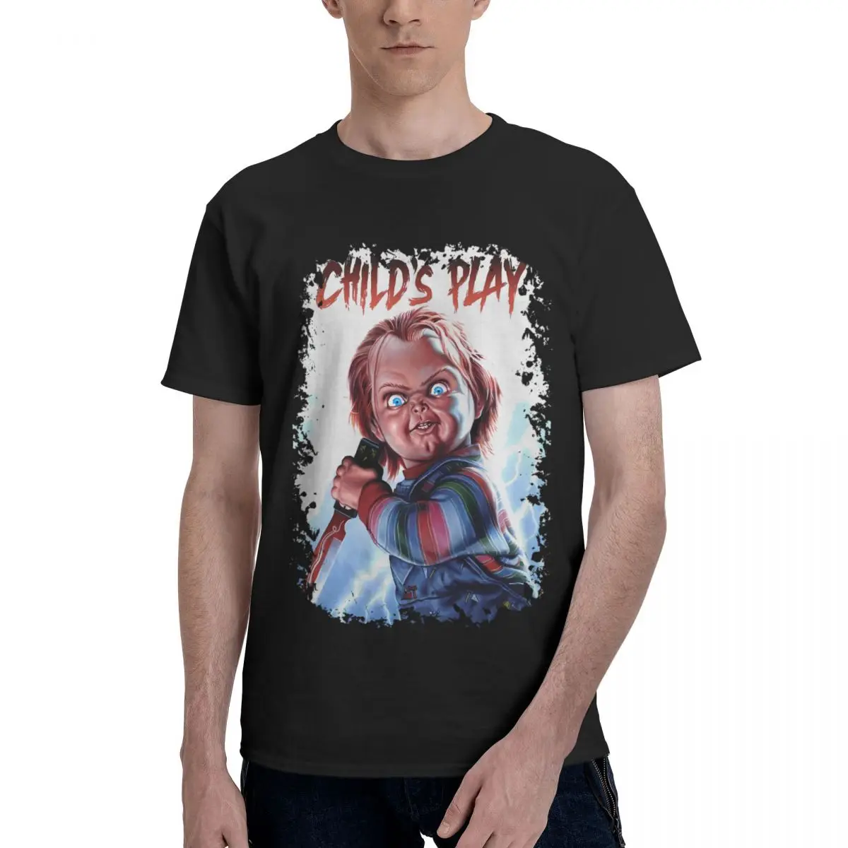 Cinema Men T shirts High Quality top y2k Child's Play Chucky Horror Film Vintage Luxury Graphic Cotton Printed Custom t shirt
Cinema Men T shirts High Quality top y2k Child's Play Chucky Horror Film Vintage Luxury Graphic Cotton Printed Custom t shirt