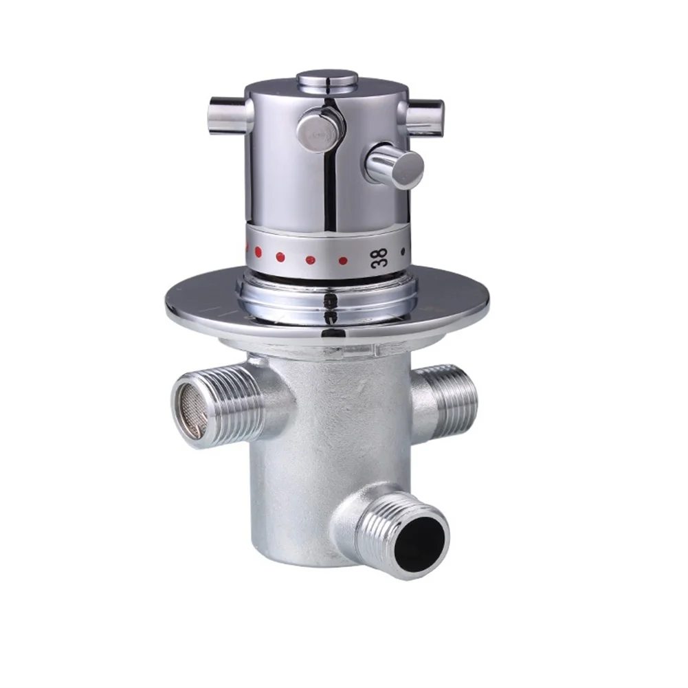Thermostatic Brass Mixer Valve Brass Chrome Cartridge Mixer Valve Hot Cold Water Automatic Temperature Control Mixing Valve Tool
Thermostatic Brass Mixer Valve Brass Chrome Cartridge Mixer Valve Hot Cold Water Automatic Temperature Control Mixing Valve Tool