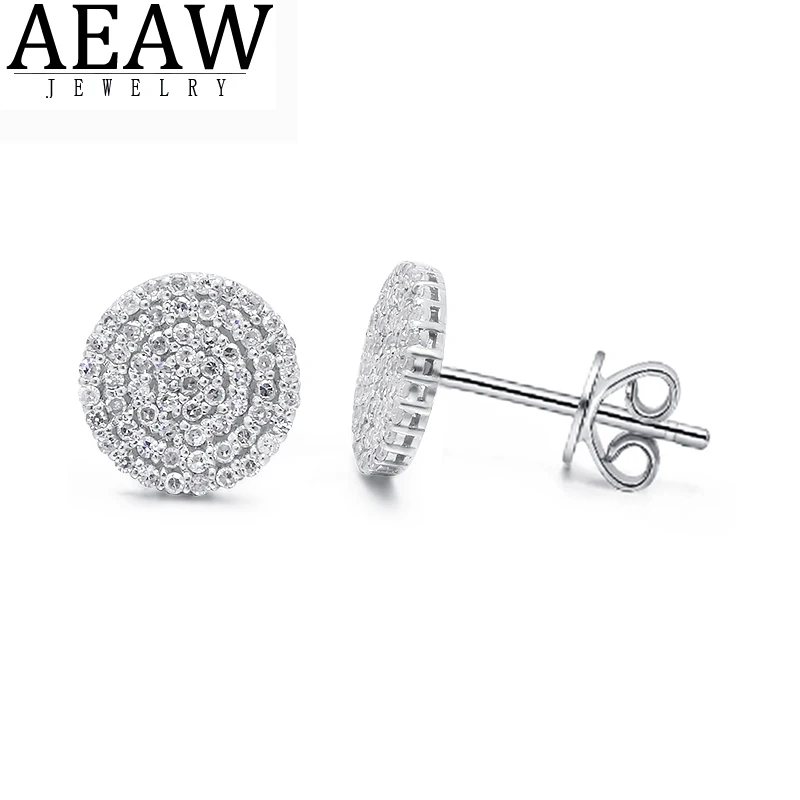 

AEAW Earrings for Women 2022 Trending Solid 10K Gold Stud Earrings Flower Setting CVD HPHT Lab Grown Diamond Wedding Jewelery