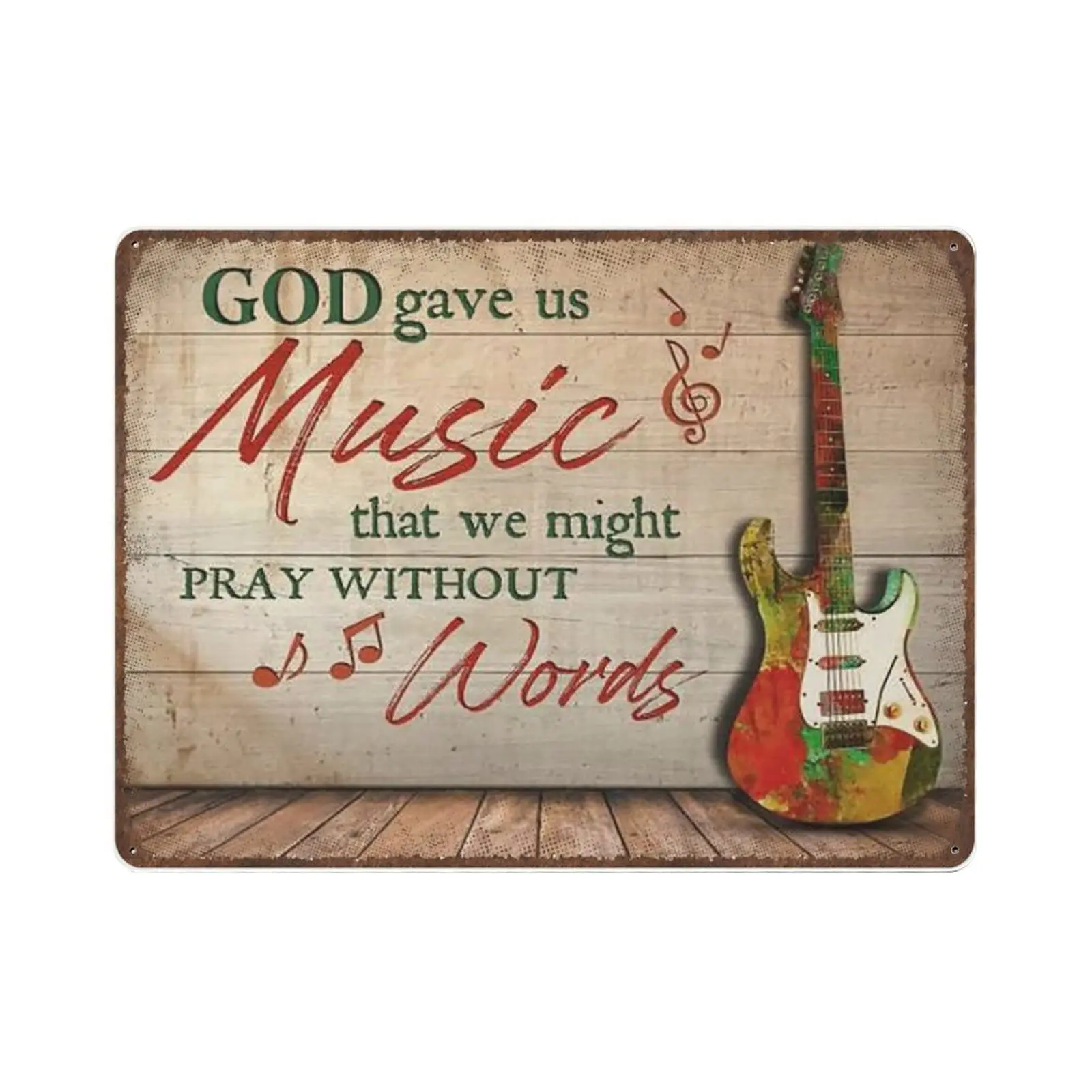 Vintage Metal Tin Sign Plaque,Guitar God Gave Music That We Might Pray Without Words Tin Sign,Man cave Pub Club Cafe Home Decor
Vintage Metal Tin Sign Plaque,Guitar God Gave Music That We Might Pray Without Words Tin Sign,Man cave Pub Club Cafe Home Decor