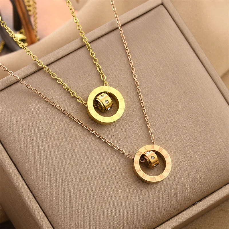 European and American popular ins-style fashion titanium steel necklace women's senior diamond transport bead titanium steel
European and American popular ins-style fashion titanium steel necklace women's senior diamond transport bead titanium steel
