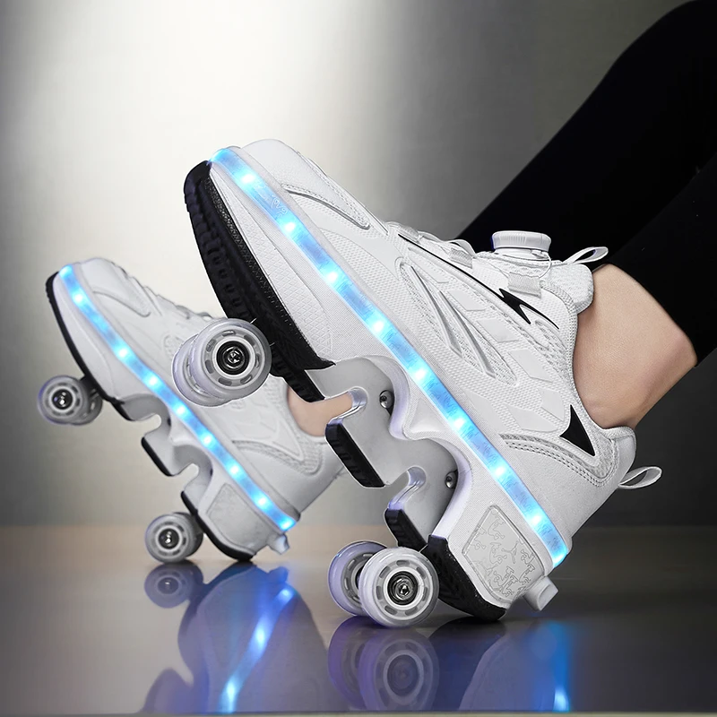 Led Light USB Charging Shoes Four Wheels Rounds Of Running Shoes 2024 Casual Sneakers Unisex Deform Roller Shoes Skating Shoes
Led Light USB Charging Shoes Four Wheels Rounds Of Running Shoes 2024 Casual Sneakers Unisex Deform Roller Shoes Skating Shoes
