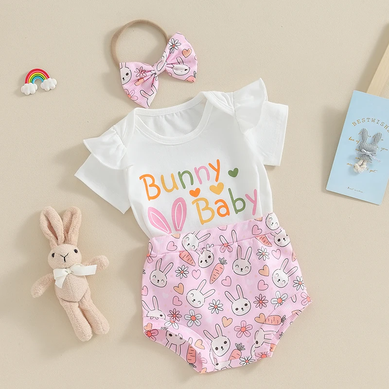 3Pcs Cute Newborn Baby Girl Easter Outfit Infant Short Sleeve Romper Printed Shorts Set with Headband Summer Clothes
3Pcs Cute Newborn Baby Girl Easter Outfit Infant Short Sleeve Romper Printed Shorts Set with Headband Summer Clothes