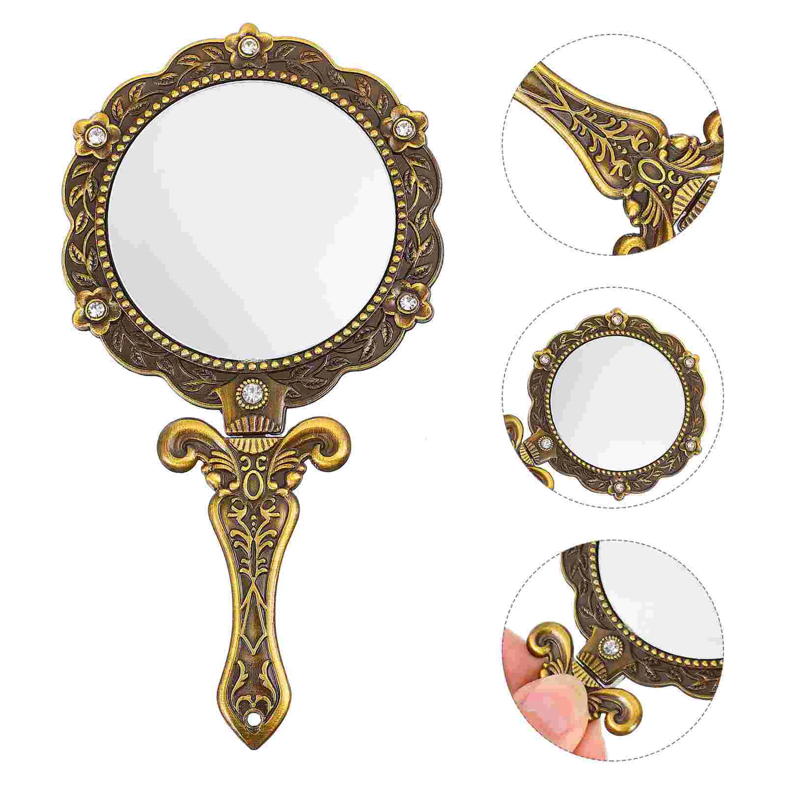 Handheld Mirror Vanity Rhinestone Mini Vintage Makeup Girlfriend Gift Folding Table Top Mirrors
Handheld Mirror Vanity Rhinestone Mini Vintage Makeup Girlfriend Gift Folding Table Top Mirrors