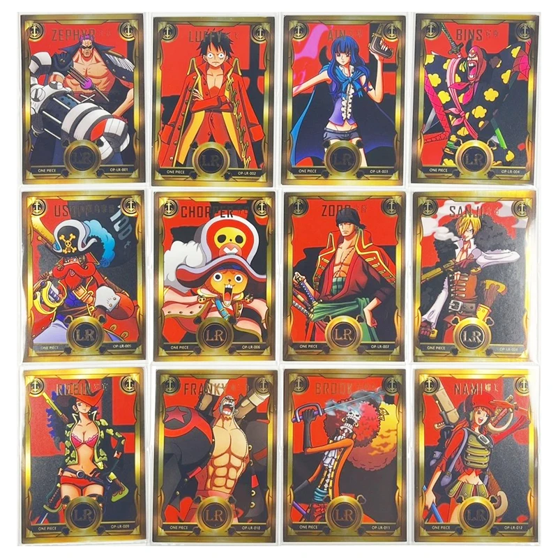 

ONE PIECE LR ZR LGR series Collection card Nami Sanji Tony Tony Chopper Anime characters flash card Cartoon toys Christmas gift