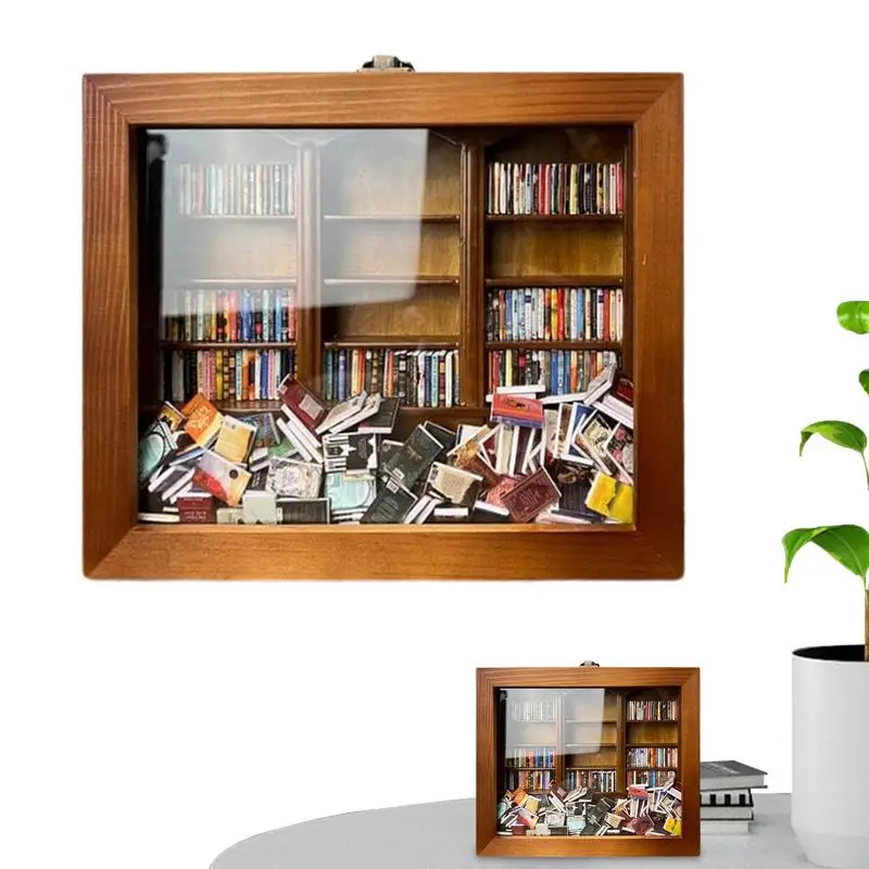 Miniature Bookshelf Tiny Library Wooden Library Diorama Bookshelf Display Case Cabinet Stress Reliever Bookshelf Birthday Gift
Miniature Bookshelf Tiny Library Wooden Library Diorama Bookshelf Display Case Cabinet Stress Reliever Bookshelf Birthday Gift