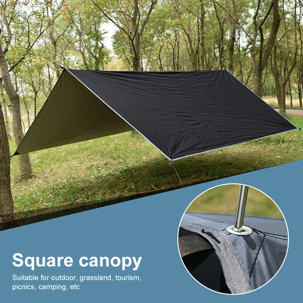 

3x3m Awning Waterproof Tarp Tent Shade Ultralight Garden Canopy Sunshade Outdoor Camping Hammock Rain Fly Beach Sun Shelter