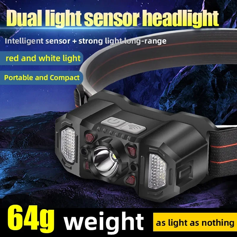 Smart Sensor Headlamp COB Red Light Warning Rechargeable Strong Light Head Torch Outdoor Camping Fishing Waterproof Headlight
Smart Sensor Headlamp COB Red Light Warning Rechargeable Strong Light Head Torch Outdoor Camping Fishing Waterproof Headlight