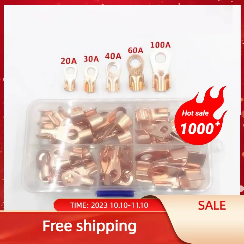 Car maintenance red copper open nose wire terminal copper connector lug 20 30 40 60A battery iron terminal
Car maintenance red copper open nose wire terminal copper connector lug 20 30 40 60A battery iron terminal