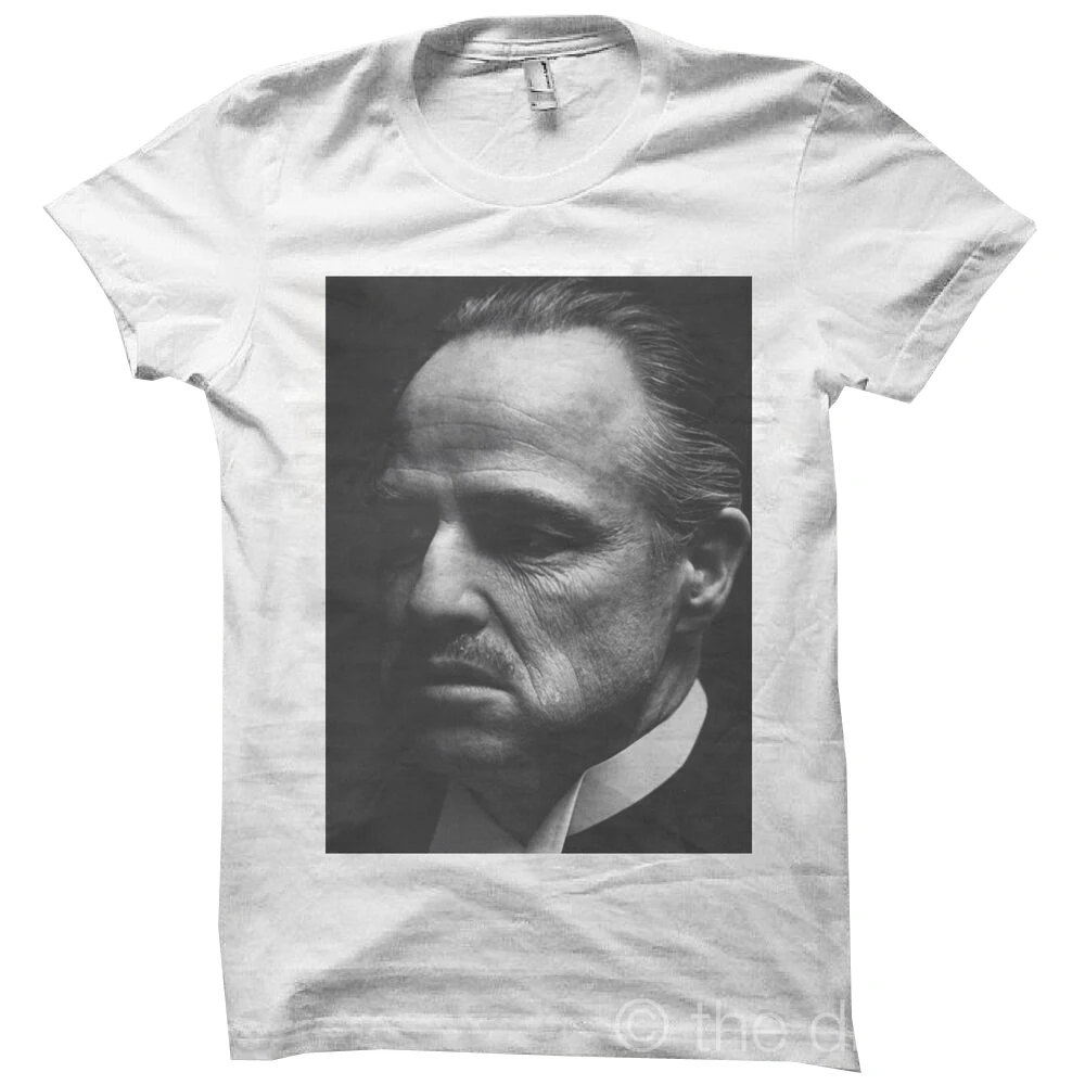 

MARLON BRANDO THE GODFATHER WHITE THE HAPPINESS IS HAVE MY T-SHIRT NEW-