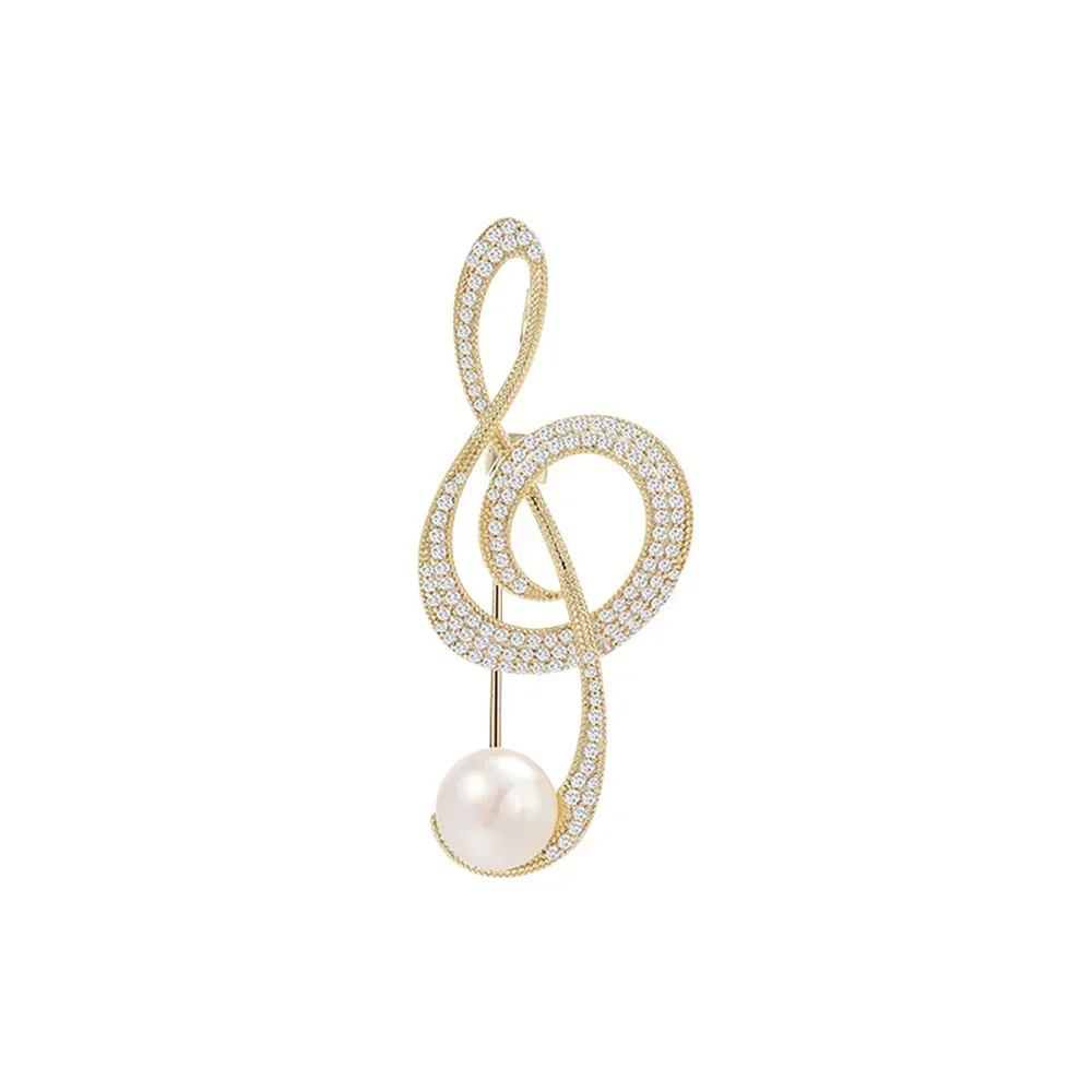 Simple Crystal Musical Note Pearl Brooches for Women Luxury Music Symbol Brooch Pin Fashion Concert Jewelry Musician Lapel Pins
Simple Crystal Musical Note Pearl Brooches for Women Luxury Music Symbol Brooch Pin Fashion Concert Jewelry Musician Lapel Pins