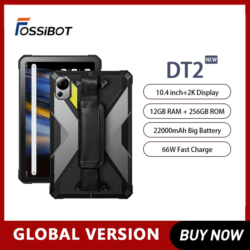 

FOSSiBOT DT2 Rugged Tablet Pad 20GB+256GB 22000mAh Android 13 PC Tablets 10.4 Inch Octa Core 4G LTE Tablet 66W Fast Charge