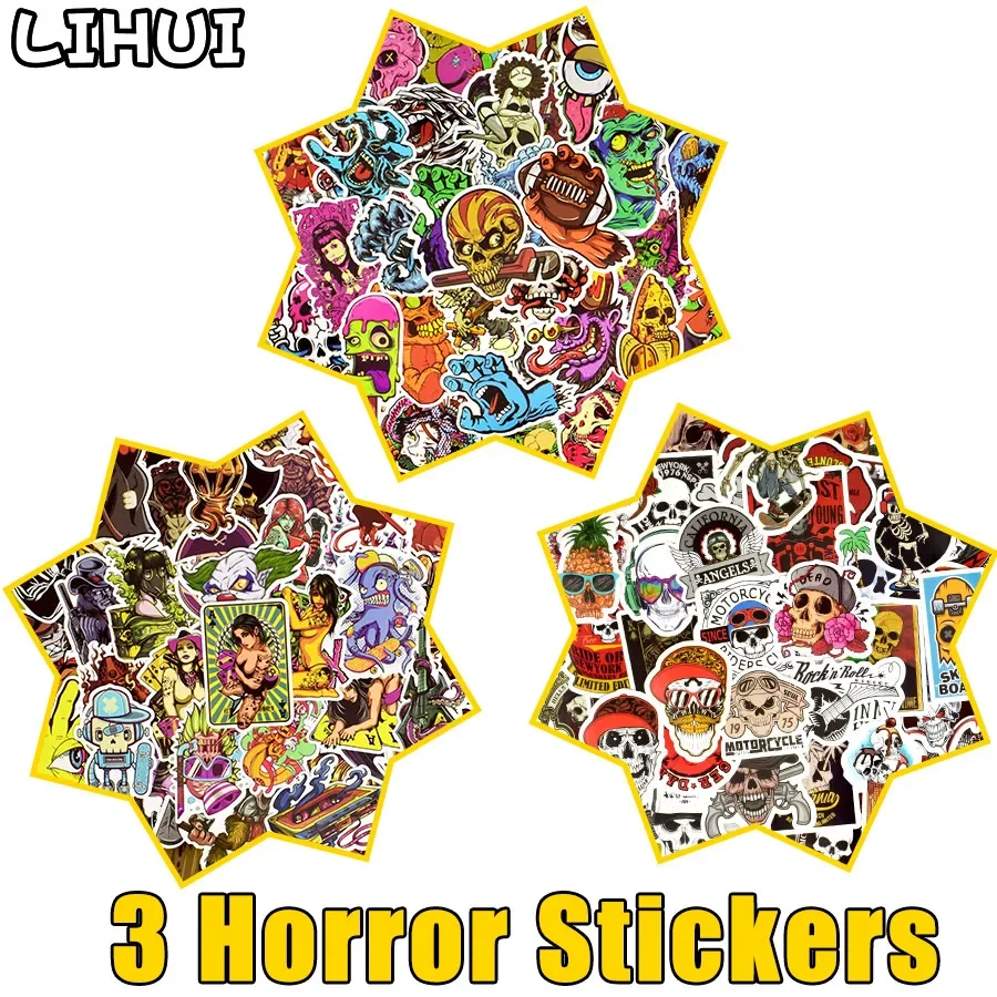 100 PCS Weird Stickers Graffiti Terror Dark Skull Skeleton Rock Punk Sexy Sticker to DIY Skateboard Laptop Motorcycle Helmet Car
100 PCS Weird Stickers Graffiti Terror Dark Skull Skeleton Rock Punk Sexy Sticker to DIY Skateboard Laptop Motorcycle Helmet Car