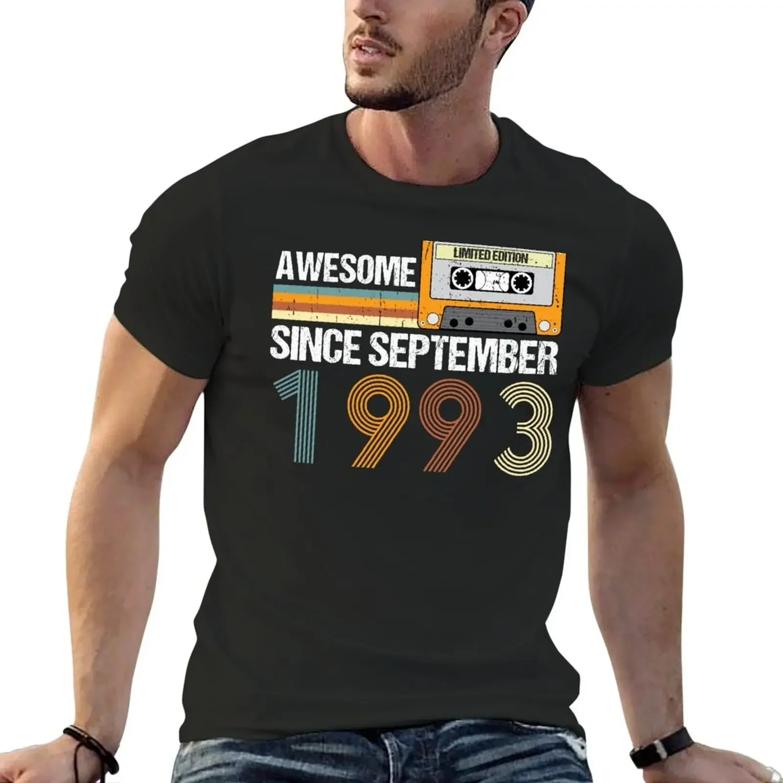 

Awesome Since September 1993 29th birthday vintage September 1993 T-shirt new edition animal prinfor boys mens graphic t-shirts