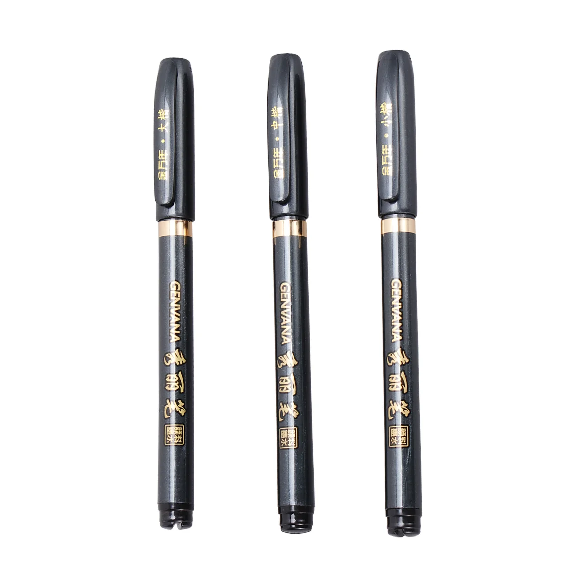

3PCS Assorted Size Chinese Japanse Kanji Characters Calligraphy Brush Pen Writing Script Painting Tool Ink Pen