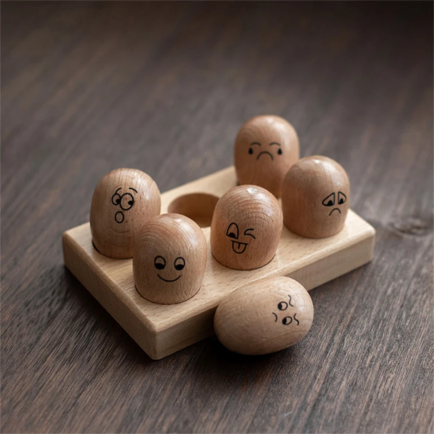 

Игрушки Монтессори, эмоции, деревянные яйца, сенсорные материалы, игрушки для детей от 2 до 4 лет, учебные пособия, учебные пособия D86Y
