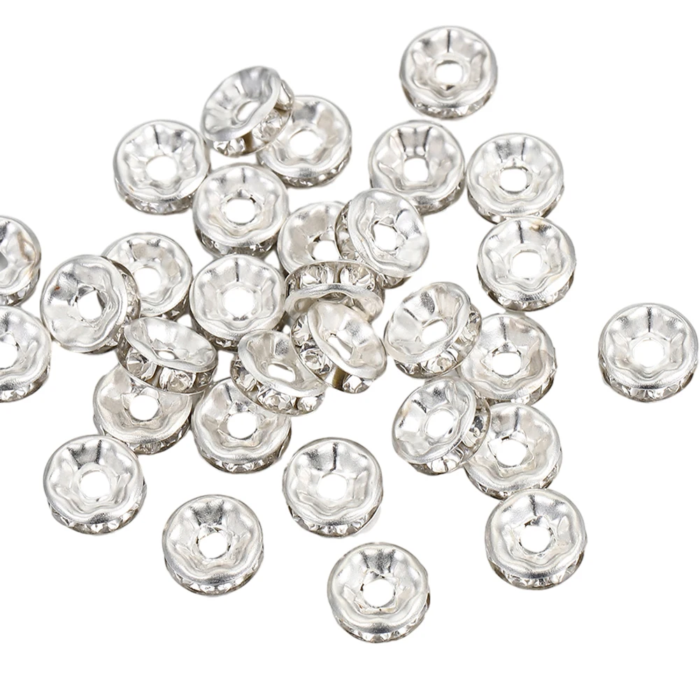 Gorgeous 100pcs Rhinestone Rondelles Crystal Beads Flat Loose Spacer Beads for Jewelry Exquisite Craftsmanship
Gorgeous 100pcs Rhinestone Rondelles Crystal Beads Flat Loose Spacer Beads for Jewelry Exquisite Craftsmanship