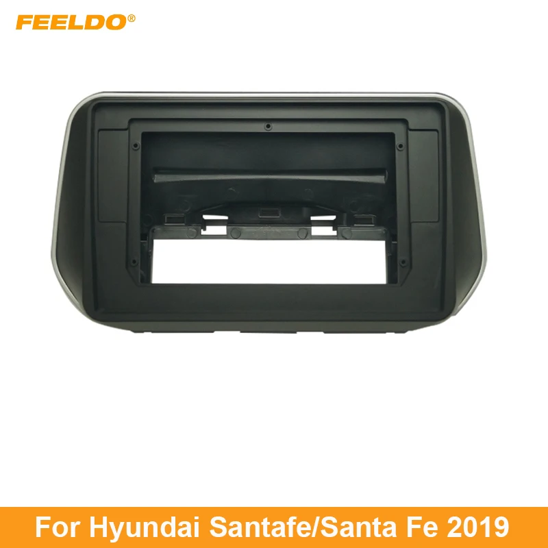

FEELDO Car Audio 10.1" Big Screen DVD Fascia Frame Adapter For Hyundai Santafe/Santa Fe 2Din Dash Installation Panel Frame Kit