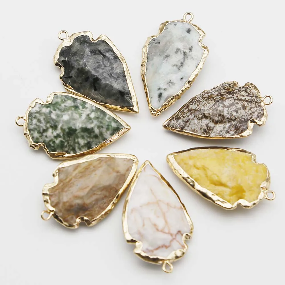 Natural Stone Crystal Agate Sword Gold Edged Pendant Exquisite Fashion Necklace Jewelry Reiki Charms Accessories Wholesale 5Pcs
Natural Stone Crystal Agate Sword Gold Edged Pendant Exquisite Fashion Necklace Jewelry Reiki Charms Accessories Wholesale 5Pcs