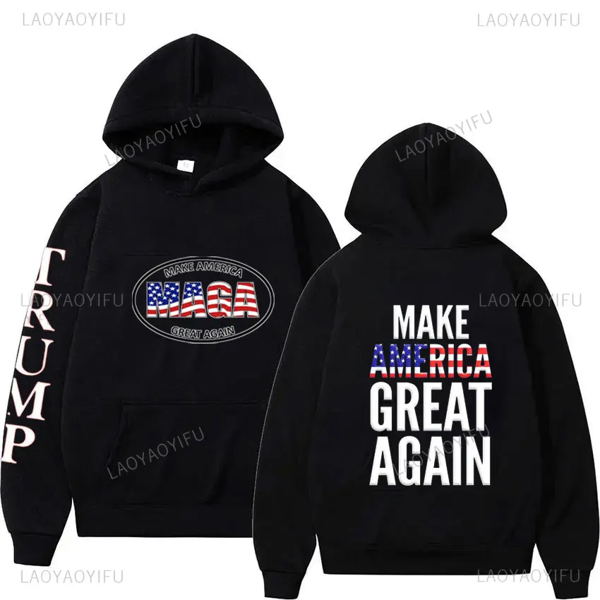 

2024 Trump Election Hoodies Donald Trump Keep America Great MAGA Printed Hoodies Man women Trump 2024 Streetwear Sweatshirts