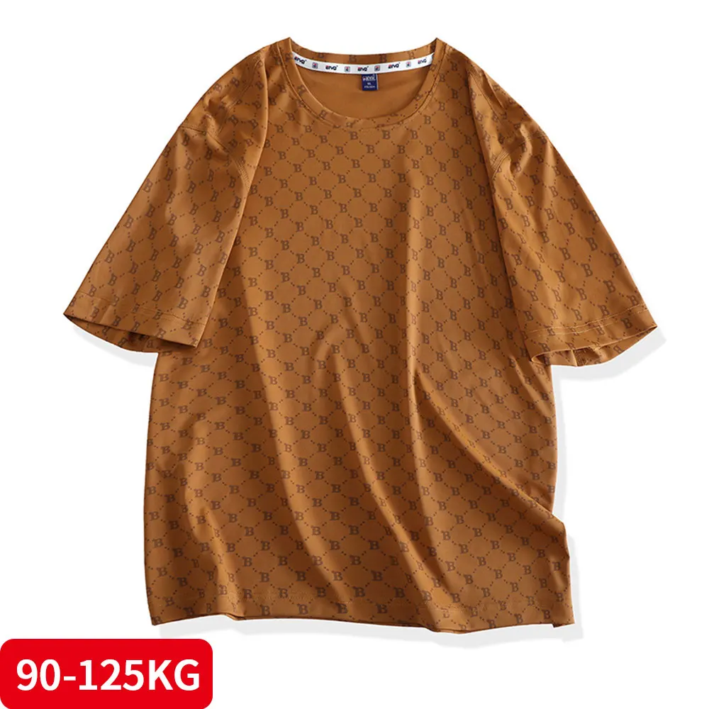 2024 Summer Oversized Ice Silk T-Shirt Men's O-Neck Loose Short Sleeve Print Plus Size Casual Street Shirt Free Shipping 125KG
2024 Summer Oversized Ice Silk T-Shirt Men's O-Neck Loose Short Sleeve Print Plus Size Casual Street Shirt Free Shipping 125KG