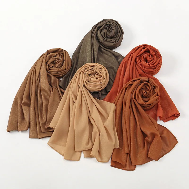 Bubble Long Chiffon Hijab Scarf Gold Glitter Solid Muslim Women Summer Headwrap Islamic Modesty Heascarf Malaysia Bawal 175x70cm
Bubble Long Chiffon Hijab Scarf Gold Glitter Solid Muslim Women Summer Headwrap Islamic Modesty Heascarf Malaysia Bawal 175x70cm