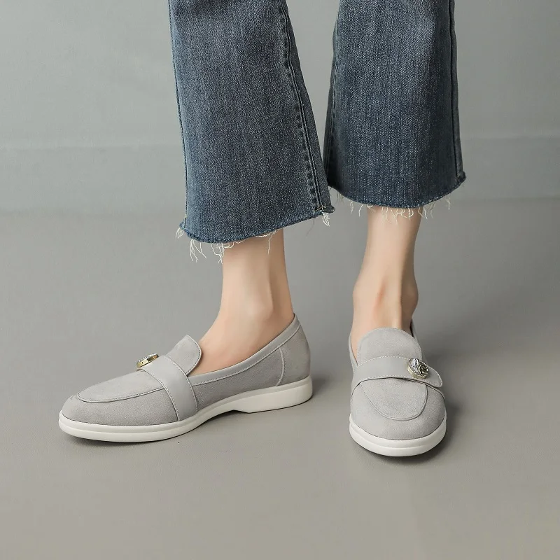 Comfort Basic Loafers With Flat Heel Women Flats Spring Autumn Slip On Sheepsuede Real Leather Casual Flat Shoe Round Toe
Comfort Basic Loafers With Flat Heel Women Flats Spring Autumn Slip On Sheepsuede Real Leather Casual Flat Shoe Round Toe