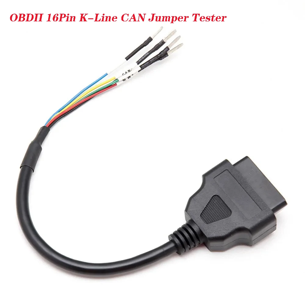 

OBDII 16 Pin OBD OBD2 Female K Line CAN Line Jumper Tester Connector Diagnostic Extension Cable Cord Pigtail Fits For Turck Car