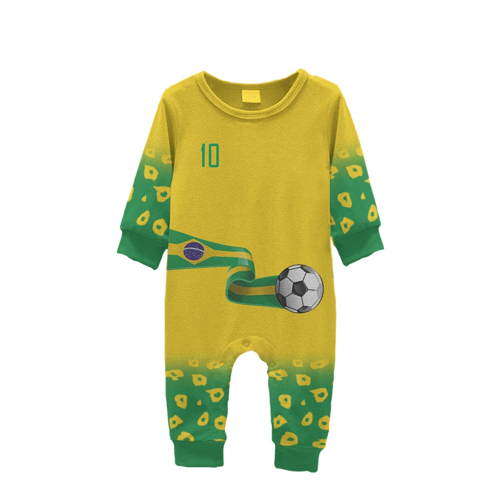 Jumeast Brazil Soccer Jerseys Graphic Overalls Flag Football 2022 Printed T Shirt Yellow Cotton Sports One Piece Baby Clothes
Jumeast Brazil Soccer Jerseys Graphic Overalls Flag Football 2022 Printed T Shirt Yellow Cotton Sports One Piece Baby Clothes